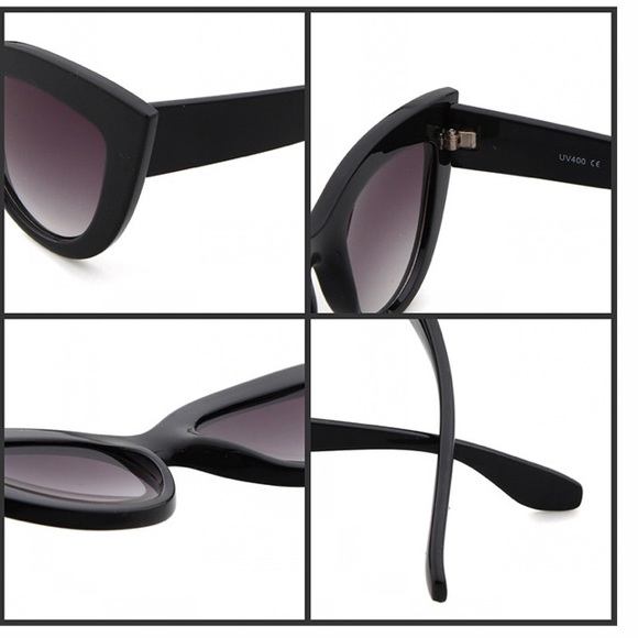 Cat Eye Pink and Green Mirroed Lenses Sunglasses - Picture 5 of 8